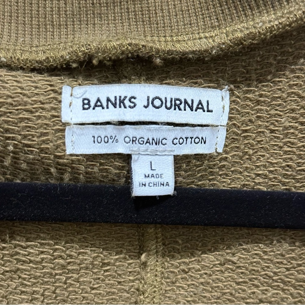 Banks Journal Organic Cotton Cardigan Snap Front Minimalist Streetwear Large - Picture 5 of 11
